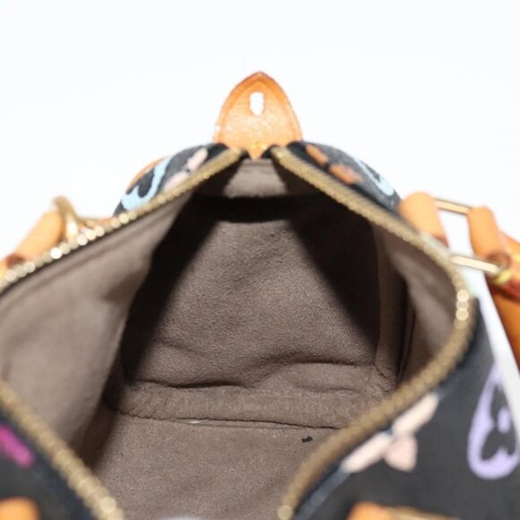 LOUIS VUITTON Monogram Multicolor Mini Speedy Bag Black M92644 LV Auth 117106AM - Picture 10 of 16